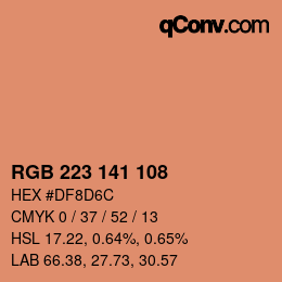 Farbcode: RGB 223 141 108 | qconv.com