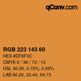 Farbcode: RGB 223 143 60 | qconv.com
