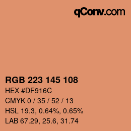 Farbcode: RGB 223 145 108 | qconv.com