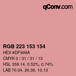 Color code: RGB 223 153 154 | qconv.com