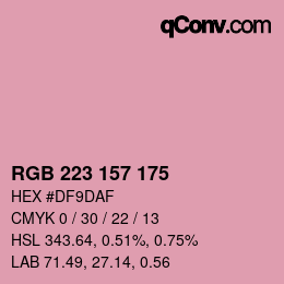 カラーコード: RGB 223 157 175 | qconv.com
