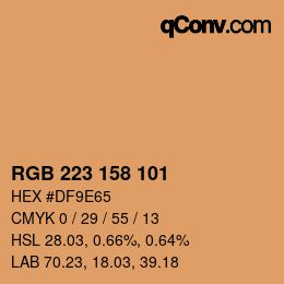 カラーコード: RGB 223 158 101 | qconv.com