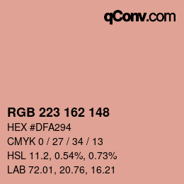 Color code: RGB 223 162 148 | qconv.com