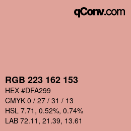 Color code: RGB 223 162 153 | qconv.com