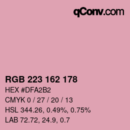 Color code: RGB 223 162 178 | qconv.com