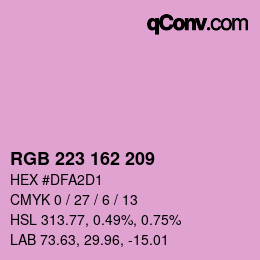Color code: RGB 223 162 209 | qconv.com