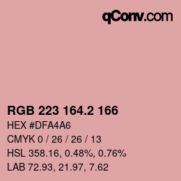 Color code: RGB 223 164.2 166 | qconv.com