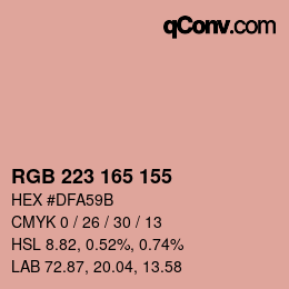 颜色代码: RGB 223 165 155 | qconv.com