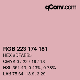 カラーコード: RGB 223 174 181 | qconv.com