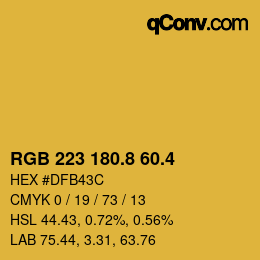 カラーコード: RGB 223 180.8 60.4 | qconv.com
