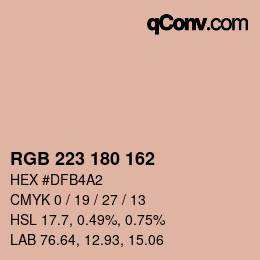 Color code: RGB 223 180 162 | qconv.com