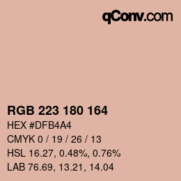 Color code: RGB 223 180 164 | qconv.com