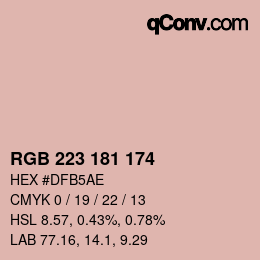 Color code: RGB 223 181 174 | qconv.com