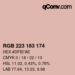 Color code: RGB 223 183 174 | qconv.com