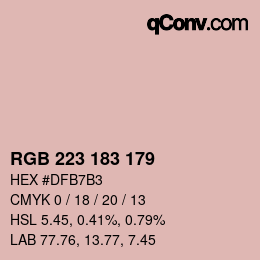 颜色代码: RGB 223 183 179 | qconv.com