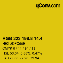カラーコード: RGB 223 198.8 14.4 | qconv.com