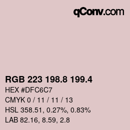 カラーコード: RGB 223 198.8 199.4 | qconv.com