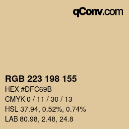 Farbcode: RGB 223 198 155 | qconv.com