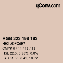 カラーコード: RGB 223 198 183 | qconv.com