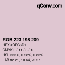 Color code: RGB 223 198 209 | qconv.com