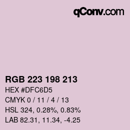 Farbcode: RGB 223 198 213 | qconv.com