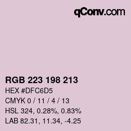 颜色代码: RGB 223 198 213 | qconv.com