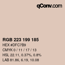 Farbcode: RGB 223 199 185 | qconv.com