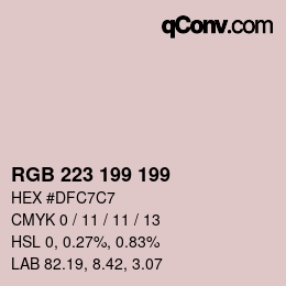 Color code: RGB 223 199 199 | qconv.com