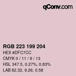 Color code: RGB 223 199 204 | qconv.com