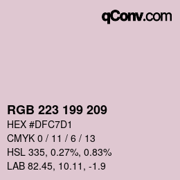 Color code: RGB 223 199 209 | qconv.com