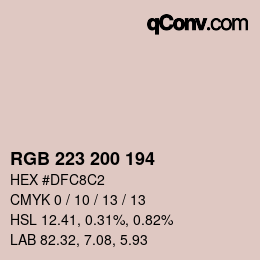 Farbcode: RGB 223 200 194 | qconv.com