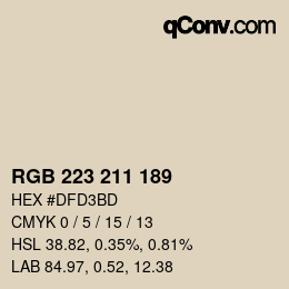 カラーコード: RGB 223 211 189 | qconv.com