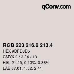 カラーコード: RGB 223 216.8 213.4 | qconv.com