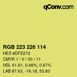 Color code: RGB 223 226 114 | qconv.com