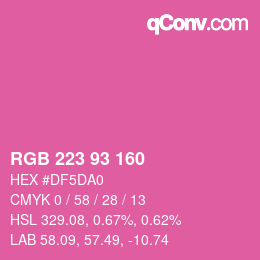 Color code: RGB 223 93 160 | qconv.com