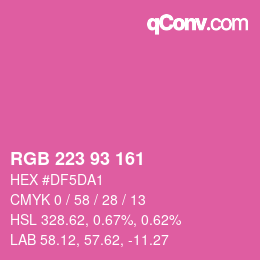 颜色代码: RGB 223 93 161 | qconv.com