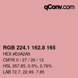 Color code: RGB 224.1 162.8 165 | qconv.com