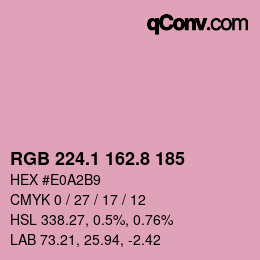 カラーコード: RGB 224.1 162.8 185 | qconv.com