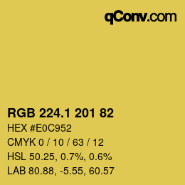 カラーコード: RGB 224.1 201 82 | qconv.com