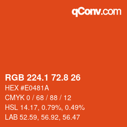 Color code: RGB 224.1 72.8 26 | qconv.com
