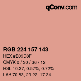 Color code: RGB 224 157 143 | qconv.com