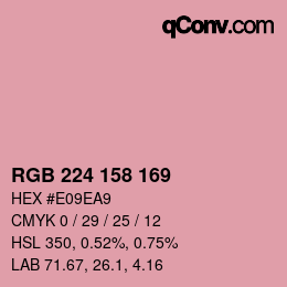 颜色代码: RGB 224 158 169 | qconv.com