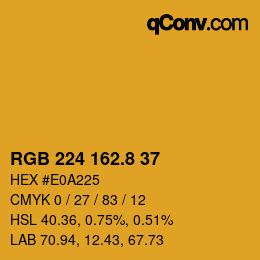 Color code: RGB 224 162.8 37 | qconv.com