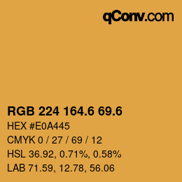 カラーコード: RGB 224 164.6 69.6 | qconv.com