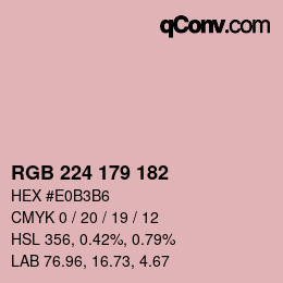 颜色代码: RGB 224 179 182 | qconv.com