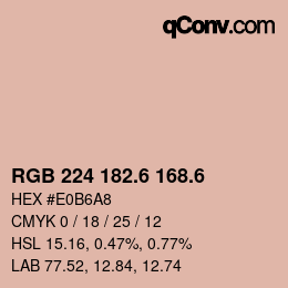 カラーコード: RGB 224 182.6 168.6 | qconv.com