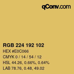 Farbcode: RGB 224 192 102 | qconv.com