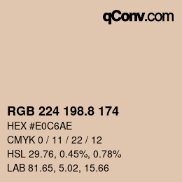 Color code: RGB 224 198.8 174 | qconv.com