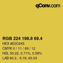 カラーコード: RGB 224 198.8 69.4 | qconv.com