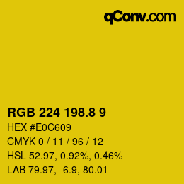 カラーコード: RGB 224 198.8 9 | qconv.com